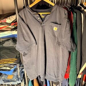 Carhartt pocket henley tee faded workwear boxy fit streetwear